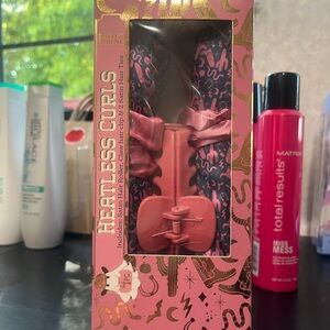 Pink and Navy Heatless Curls Set